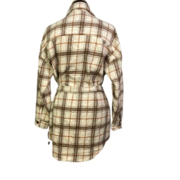 Oat Benji Belted Plaid Jacket/Cardigan Large XL - Picture 5 of 5